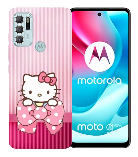 Funda Compatible Con Moto G60s Case Mujer Hello Kitty + Mic 