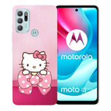 Funda Compatible Con Moto G60s Case Mujer Hello Kitty + Mic 