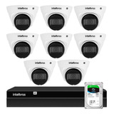 Kit 8 Câmeras Vlp1230 Dome Ip Intelbras, Nvr 1408, Hd 2tb Sk