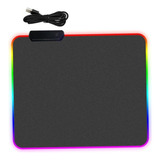 Mouse Pad Gamer Com Borda Iluminada Led Rgb 7 Cores - 25cm X