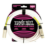 Cable De Micrófono Xlr Ernie Ball, 20ft, Blanco - P06389