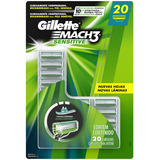 Gillette Cartuchos Mach3 Sensitive 20 Piezas Rastrillos 