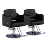 Silla De Corte Giratoria Altura Regulable Virginia Negro X2