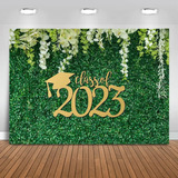 Mocsicka Clase De 2023 Graduación Backbackground Green Leave