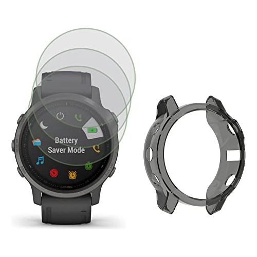 Funda Para Garmin Fenix 6s Fenix 6s Pro + 3 Prot Pantalla