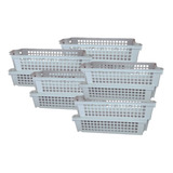 Set X10 Canastos Organizador Apilable Encastrable Colombraro