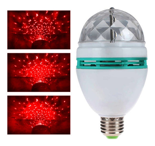 Lámpara Led Roja Giratoria, Bola Luces, Fiestas, Dj X 10 U.