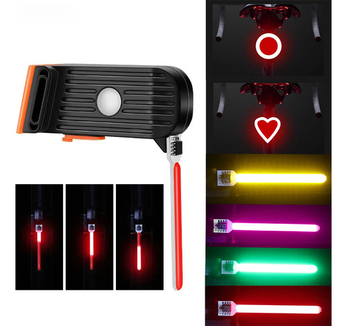 Luces Usb Recargable Led Estrobo Para Bicicleta 5 Modos