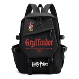 Mochila Estampada Con Cuatro Insignias De Harry Potter, Mate