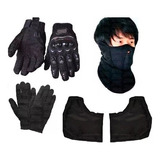 Kit Mascara Neoprene + Cubre Manos + 1 Piel + Guantes Biker