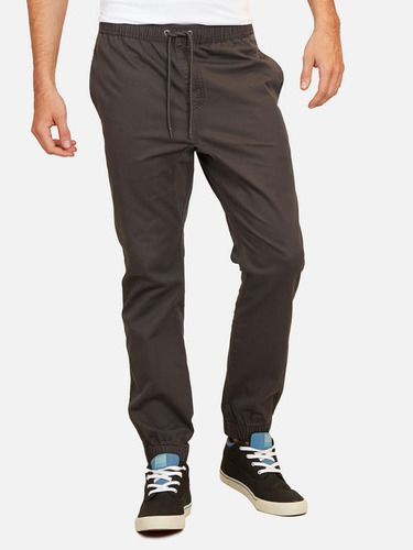 Pantalon Jogger Straight Pocket Gris Oscuro Hombre Maui And 