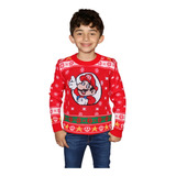 Sueter Infantil Ugly Navideño De Mario Bros Moda Navidad