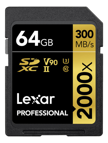 Cartão De Memória Lexar 64gb Cartão Sd Profissional 300mbs