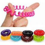 100 Donas Ligas Cabello Espiral Colores Pulsera Elastica Color Multicolor