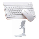 Soporte Plegable + Juego De Teclado Y Mouse Bluetooth .