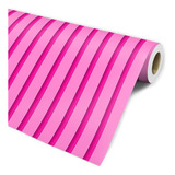 Papel De Parede Ripado Rosa Pink Barbiecore