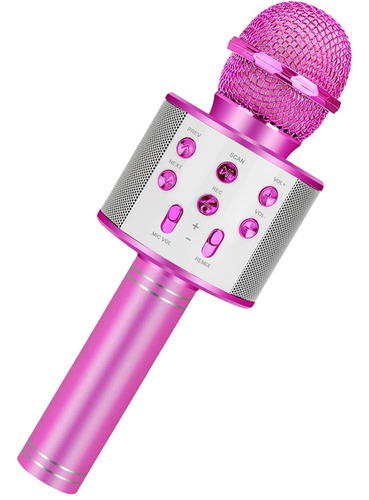 Microfono Inalambrico Bocina Bluetooth Karaoke Recargable