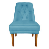 Cadeiras Paris Suede Azul Turquesa Com Tachas Dominic Decor