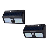 Pack 2 Focos Solar Led Exterior Sensor Movimiento