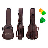 Bag Capa Almofadada P/ Violão Strinberg Baby Marrom C/ Alças