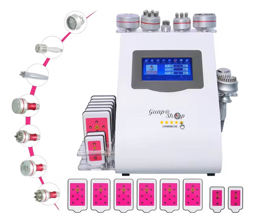 Máquina Cavitación Ultrasónica 2.0 3d + Lipo Laser Rf 9 En 1