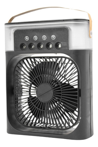 Ventilador Portátil Com Iluminação Umidificador Climatizador Cores Da Estrutura Preto Exclusivo Diâmetro 25 Cm Frequência 60 Material Das Pás Plástico Quantidade De Pás 1 110v/220v