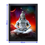 Quadro Decorativo Com Moldura Shiva 08 Tamanho A2 60x42cm