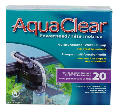 Filtro De Cascada Aquaclear20 Para Pecera De 18 A 76 Litros 