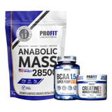 Combo Hipercalórico Anabolic 3kg + Bcaa 60caps + Creatina 90