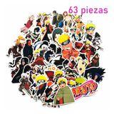 63pzs Lote Pegatinas Sasuke Naruto Shippuden Anime Sticker F