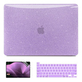 Funda Anban Para Macbook Pro 13 M2 + C/teclado Glitter Pur