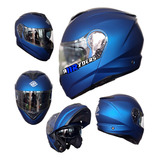 Casco Abatible Azul Cobalto Moto Faseed 908 Ece Original 