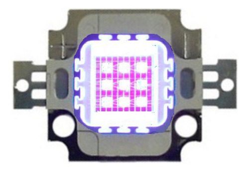 Chip Led 10w Uv Ultravioleta Doble Hilo 395-400nm 12v