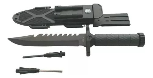 Cuchillo Táctico Pedernal Supervivencia Militar Funda Rígida