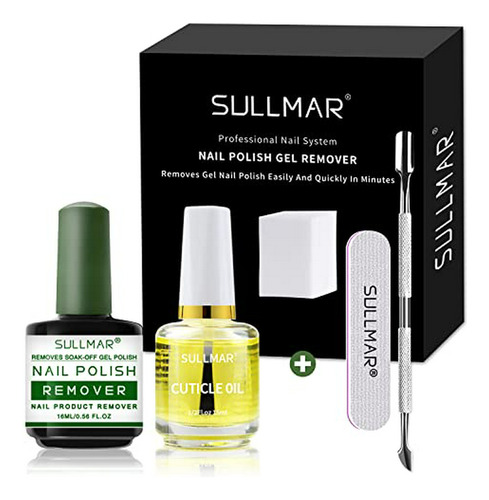 Kit Removedor De Esmalte En Gel Sullmar - Con Aceite Para Cu