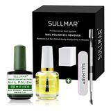 Kit Removedor De Esmalte En Gel Sullmar - Con Aceite Para Cu