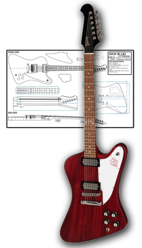 Plano Para Luthier Gibson Firebird (a Escala Real) (set-in)