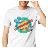 Playera Blanca Estampado Itchy Y Scratchy