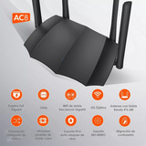 Router Repetidor Wifi Tenda Ac8 Rompemuros 4 Antenas Gigabit Color Negro