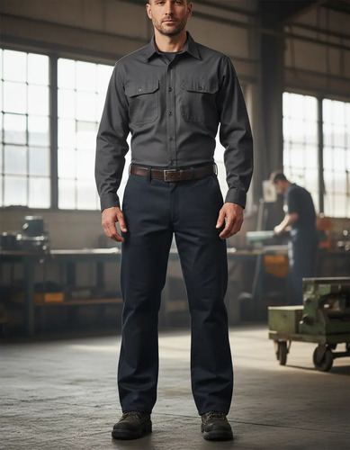 Pantalón Casual Gabardina. Moderno. Marca Brisco Industrial  | Meses sin interés