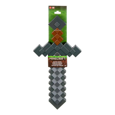 Minecraft Espada De Piedra Stone 43cm Mattel Color Gris Color Gris Oscuro | MercadoLibre