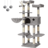 Feandrea Cat Tree, Torre De Gato Grande, 64.6 Pulgadas, Cent