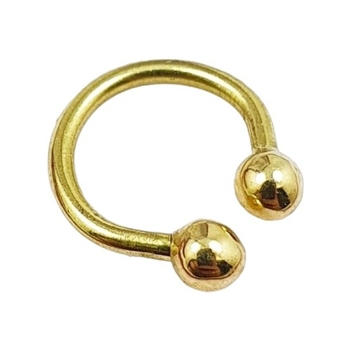 Piercing Ceja Oro 18 Kts Para Mujer Hombre Bolita Septum