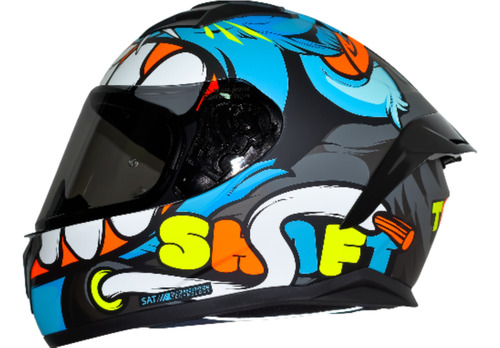 Casco Integral Shaft 582 Sp Teddy Azul