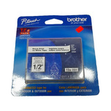 Cinta Laminada Brother Tze231 Negro Sobre Blanco, 12mm X 8m