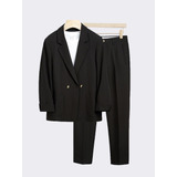 Traje Formal Hombre Blazer Y Pantalón Uniforme, 2 Piezas