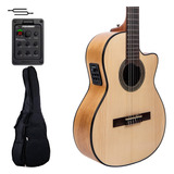 Guitarra Criolla Gracia S100eq Fishman Maciza + Funda Cuota