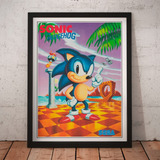Cuadro Gamer - Sonic Hedgehog  3d - Poster Vintage