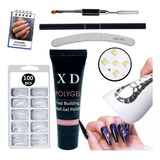 Polygel Poligel Kit Alongamento De Unha Cabine Led Uv F1 Tip