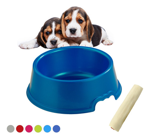 Plato Comedero Mascota Perro Gato Hecho En España 1l 21cm Ø Color Azul Marino